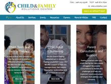Tablet Screenshot of childandfamilysolutionscenter.com